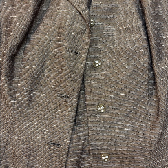 Vintage Sacony Brown Skirt and blazer Suit set Size 11- 1920s - Picture 3 of 13